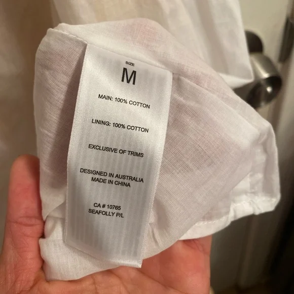 Seafolly Cast Away Tuscan Sun 100% Cotton Beach Cover Up Dress SzM - Picture 8 of 14